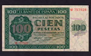 1936 - Burgos - Reverso: Catedral de Burgos