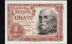 1953 - Marqués de Santa Cruz - Último Billete de 1 peseta