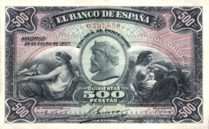 500 Pesetas Enero 1907