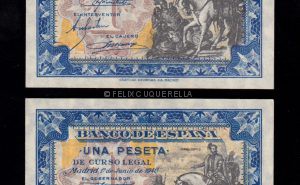 Pareja correlativa 1 Peseta Junio 1940, serie D, S/C-