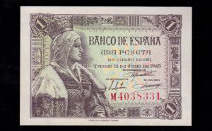 1 peseta 1945, serie M (Última serie), S/C