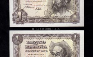 4 Billetes correlativos 1 Peseta 1951, serie C, S/C-