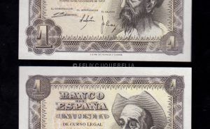 4 Billetes correlativos 1 Peseta 1951, serie N, S/C