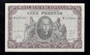 100 Pesetas 1940, serie F, S/C-