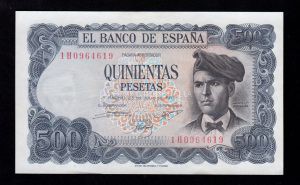 500 Pesetas 1971, serie 1H, S/C-
