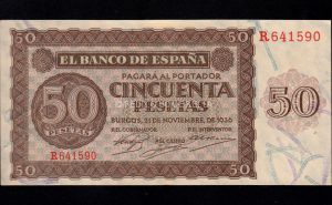 50 Pesetas 1936, serie R, EBC+