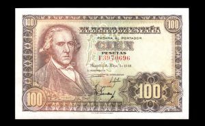 100 Pesetas 1948, serie F, EBC anverso