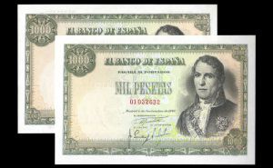 Pareja correlativa 1000 pesetas 1949, S/C