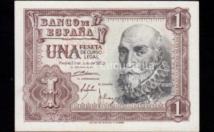 1 Peseta 1953, sin serie, S/C-, sucio