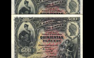 Pareja correlativa 500 Pesetas Julio 1907, EBC+ anverso
