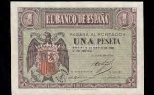 1 Peseta Febrero 1938, serie E, S/C-
