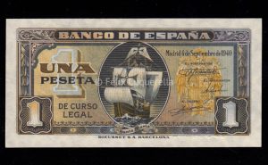 1 Peseta septiembre 1940, serie A, S/C-