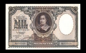 1000 pesetas Enero 1940, serie A, EBC anverso