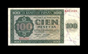 100 Pesetas 1936, serie R, EBC+ anverso