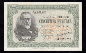 50 Pesetas 1940, serie A, EBC+