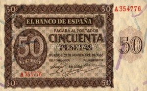 1936 BURGOS - Reverso: Medallones