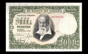 1000 pesetas 1951, serie A, EBC anverso