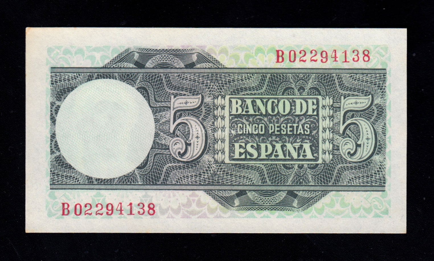 5 pesetas 1948, serie B, S/C- 5 pesetas 1948, serie B, S/C-