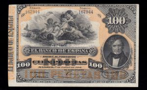 500 Pesetas Enero 1884, EBC