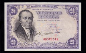 25 Pesetas 1946, sin serie, S/C