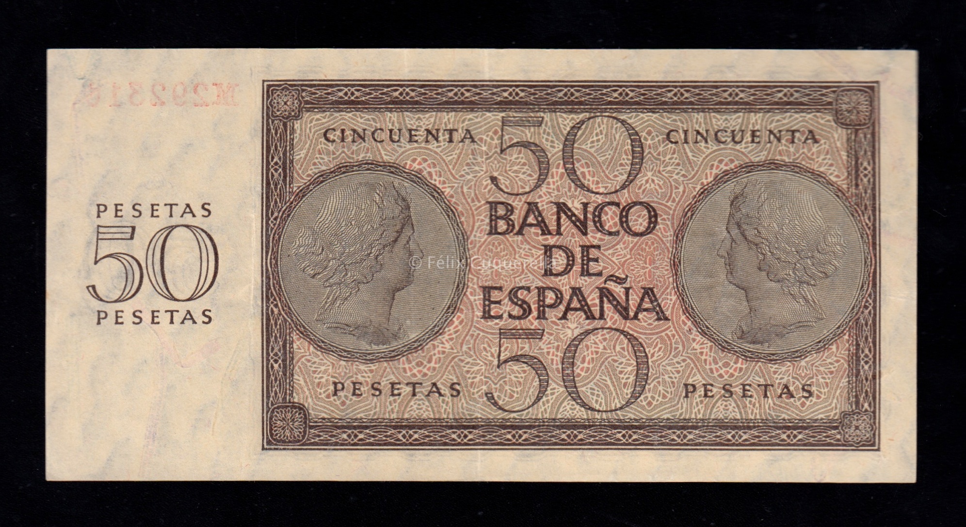 50 Pesetas 1936, serie M, EBC 50 Pesetas 1936, serie M, EBC