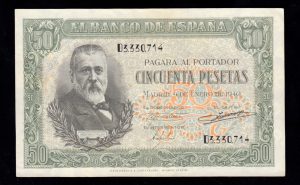 50 Pesetas 1940, serie D, EBC+