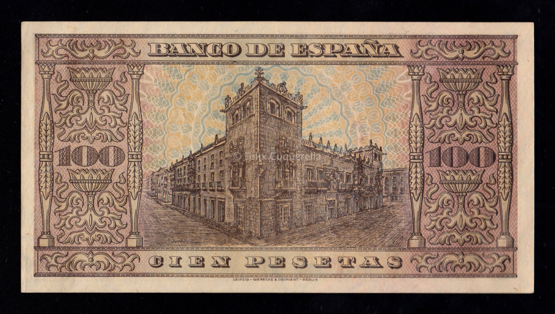 100 Pesetas 1938, serie F, S/C- 100 Pesetas 1938, serie F, S/C-