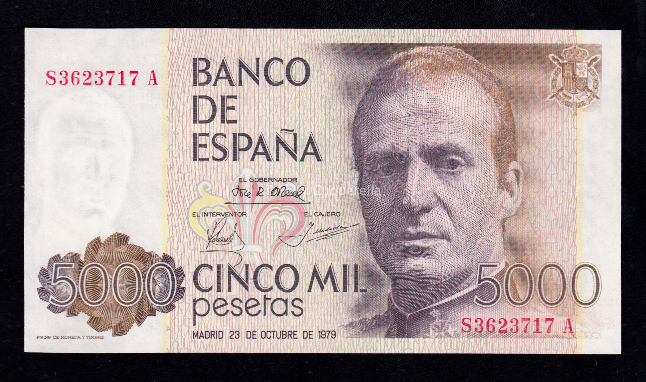 5000 pesetas 1979, serie S-A, S/C- 5000 pesetas 1979, serie S-A, S/C-