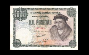 1000 pesetas 1946, sin serie, EBC-, con todo su apresto, manchitas en reverso anverso