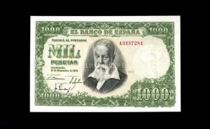 1000 pesetas 1951, serie A, S/C anverso