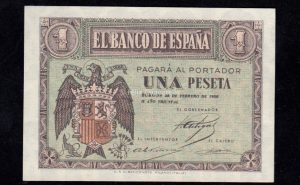 1 Peseta Febrero 1938, serie F, S/C