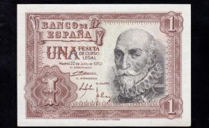 1 Peseta 1953, serie M, S/C- 1 Peseta 1953, serie M, S/C-