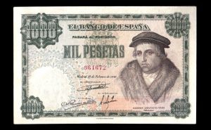 1000 pesetas 1946, sin serie, MBC+ anverso