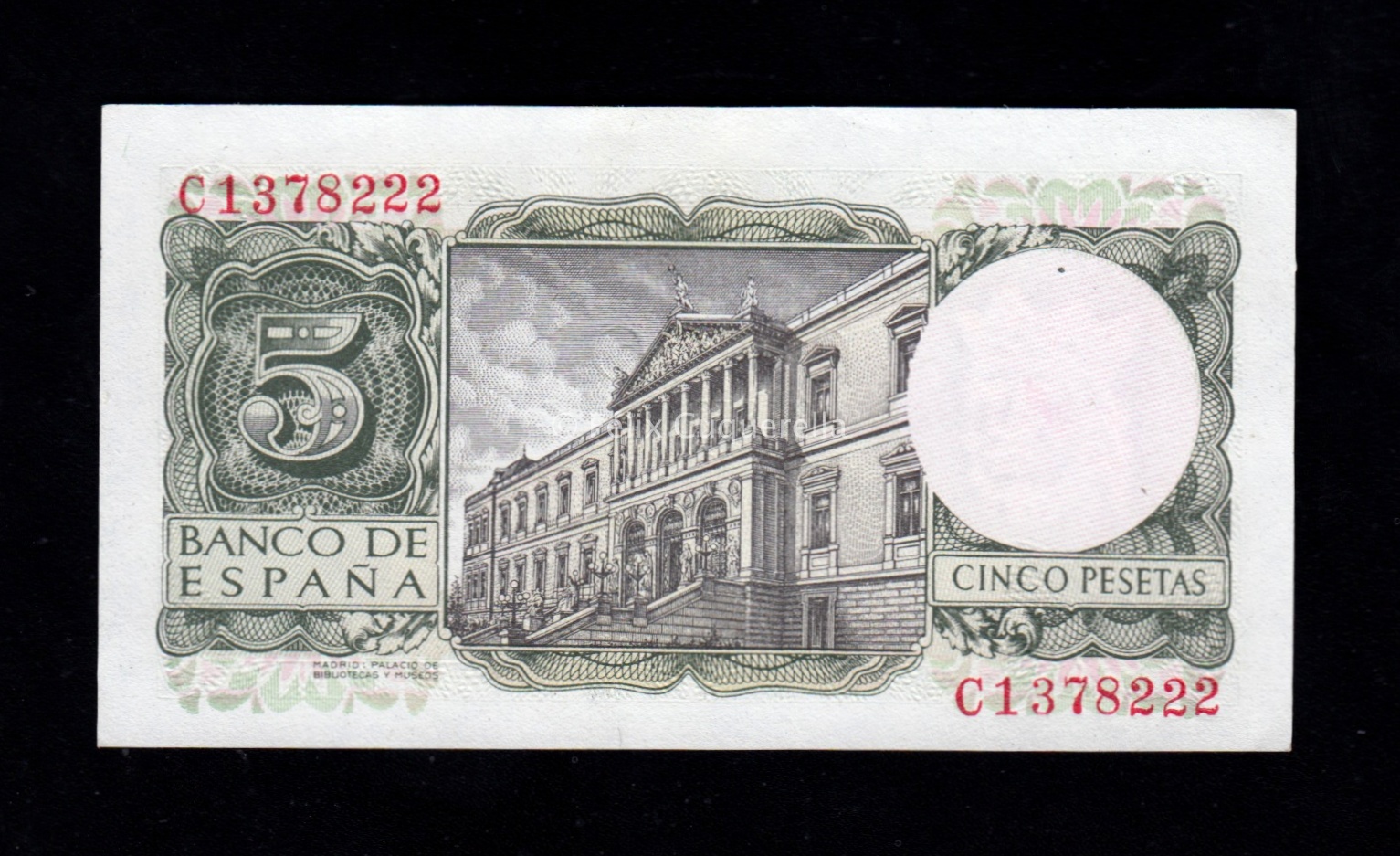 5 pesetas 1954, serie C, S/C- 5 pesetas 1954, serie C, S/C-
