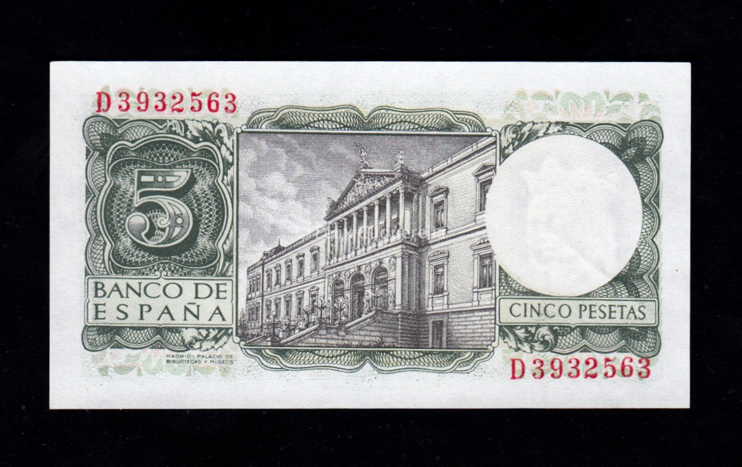 Escanear 31432 5 pesetas 1954, serie D, S/C-