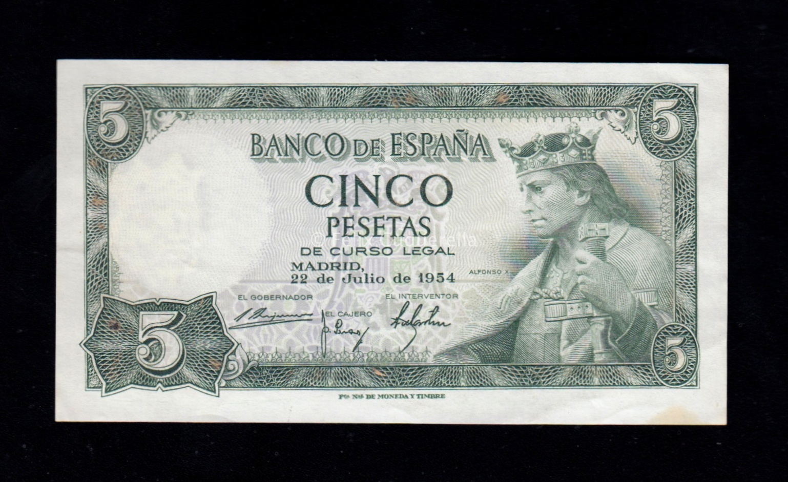 5 pesetas 1954, serie I, S/C- 5 pesetas 1954, serie I, S/C-