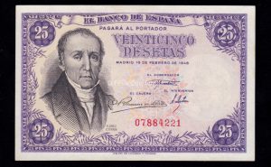 25 Pesetas 1946, sin serie, S/C-