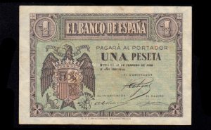 1 Peseta Febrero 1938, serie E, EBC-
