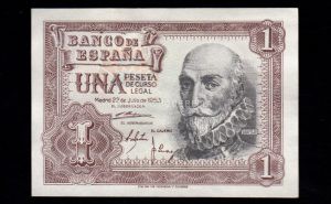 1 Peseta 1953, sin serie, S/C-, ondulaciones