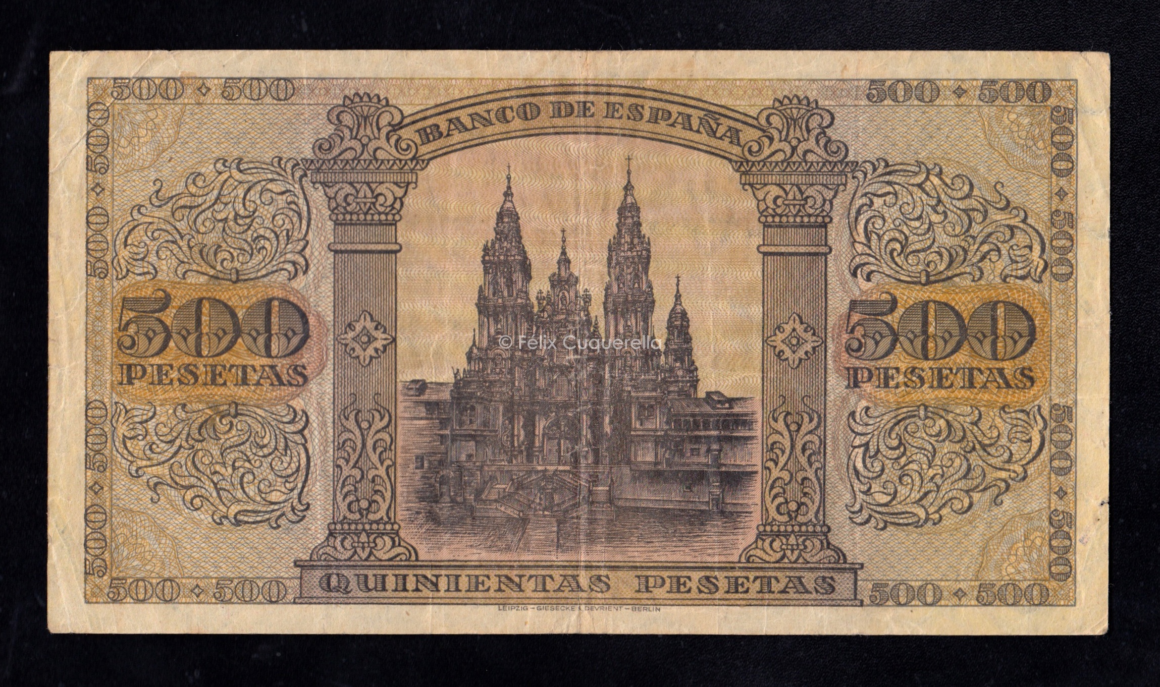 500 Pesetas 1938, serie A, MBC- 500 Pesetas 1938, serie A, MBC-