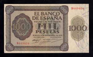 1000 pesetas 1936, serie B, EBC