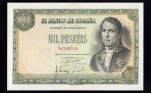1000 pesetas 1949, EBC