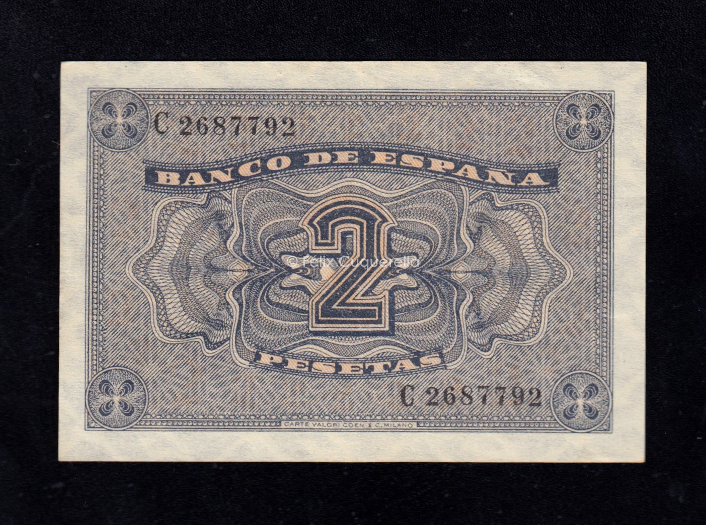2 Pesetas abril 1938, serie C, EBC 2 Pesetas abril 1938, serie C, EBC