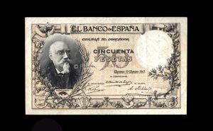 50 Pesetas 1905, EBC- anverso