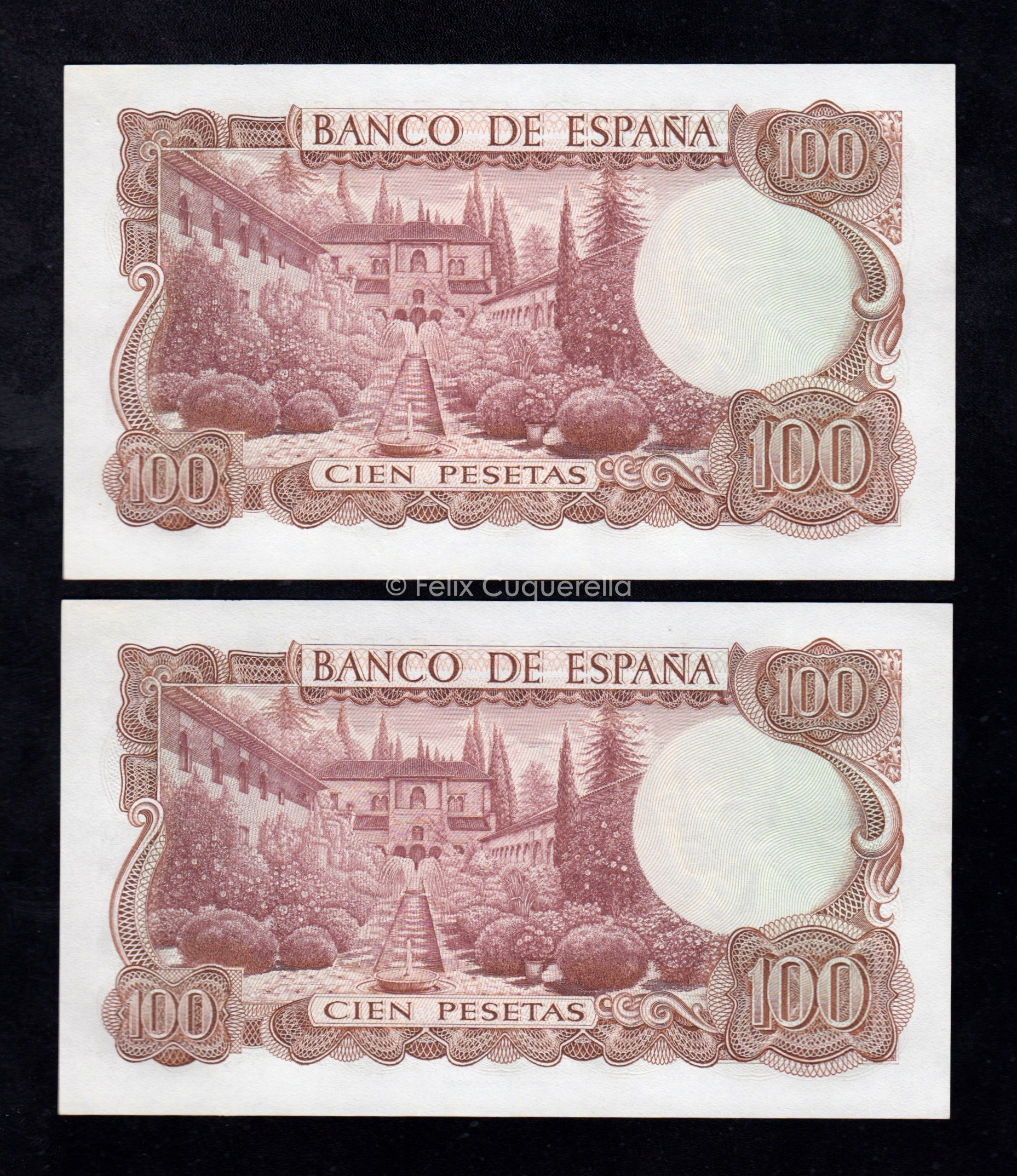Pareja correlativa 100 pesetas 1970, serie A, S/C- Pareja correlativa 100 pesetas 1970, serie A, S/C-