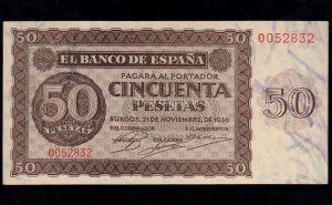 50 Pesetas 1936, serie O, S/C