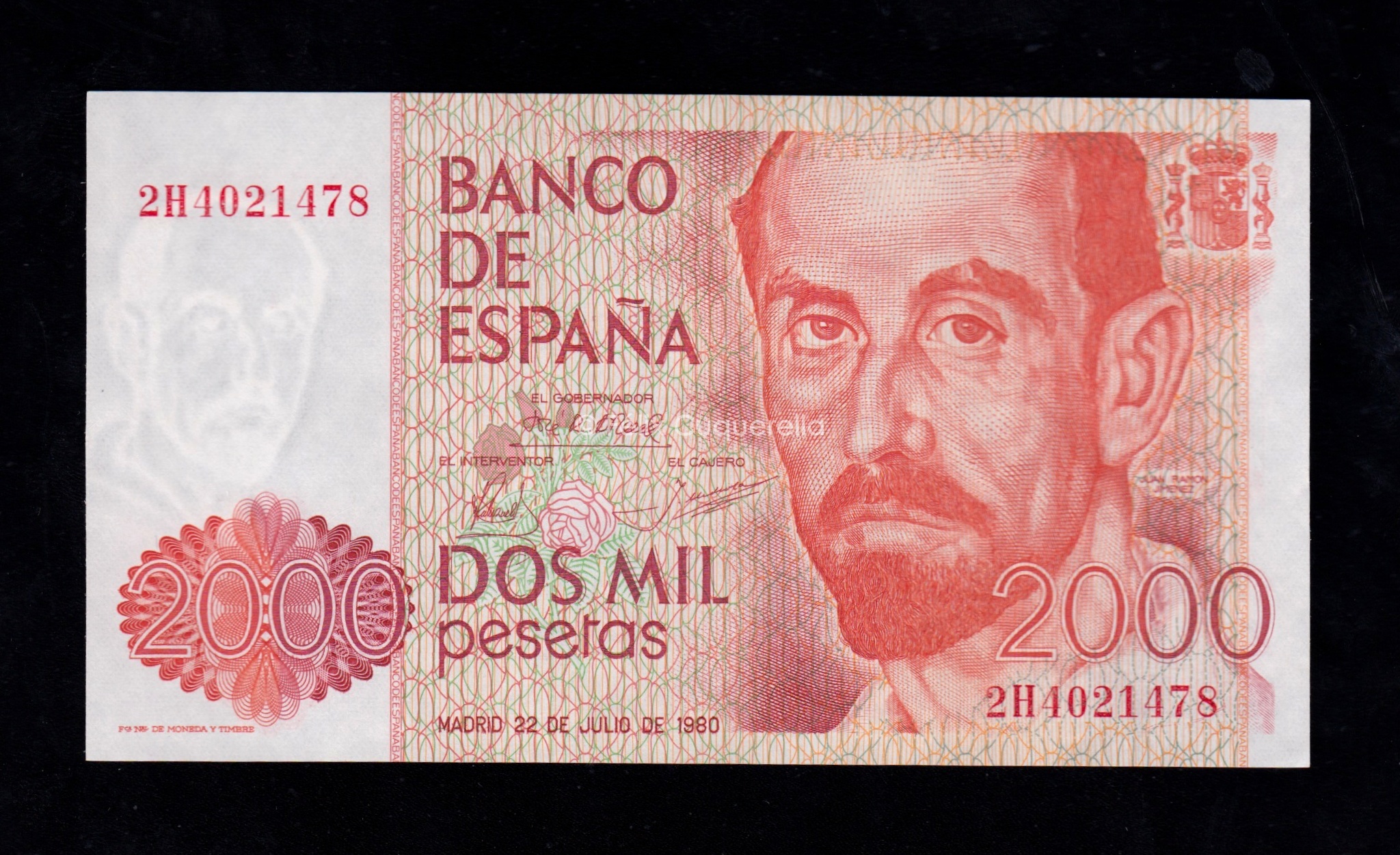 2000 pesetas 1980, serie 2H, S/C- 2000 pesetas 1980, serie 2H, S/C-