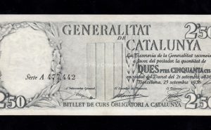 Generalidad, 2,50 pesetas, serie A, EBC+, números negros