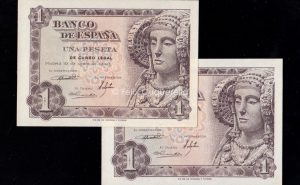 Pareja correlativa 1 peseta 1948, serie Ñ, (1) S/C (1) S/C-