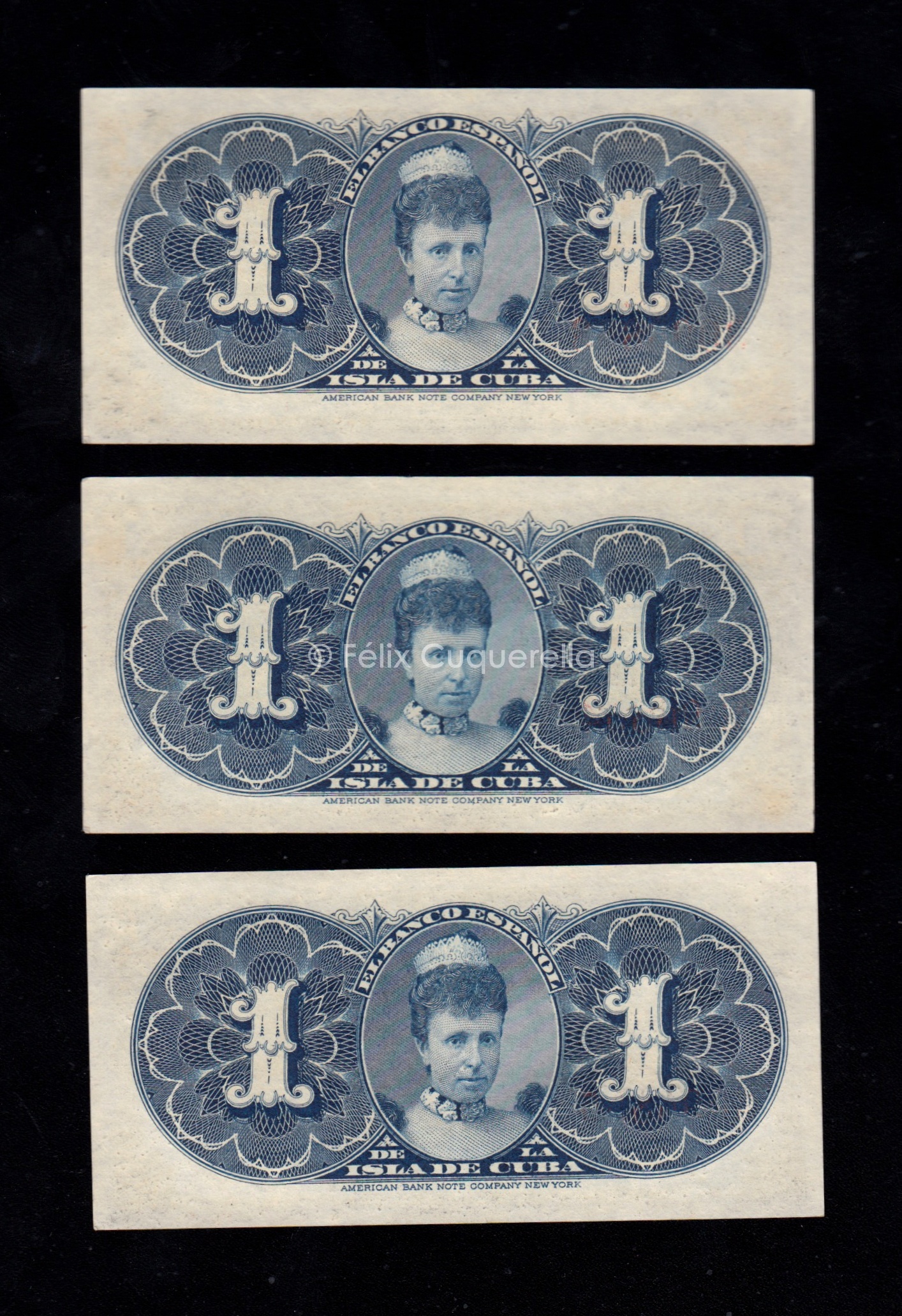 Trío correlativo 1 Peso 1896, S/C, P.47a . Trío correlativo 1 Peso 1896, S/C, P.47a .